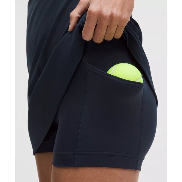 Scoop-Neck Cutout Tennis Dress - Club Blue/White - Picture 4 of 4